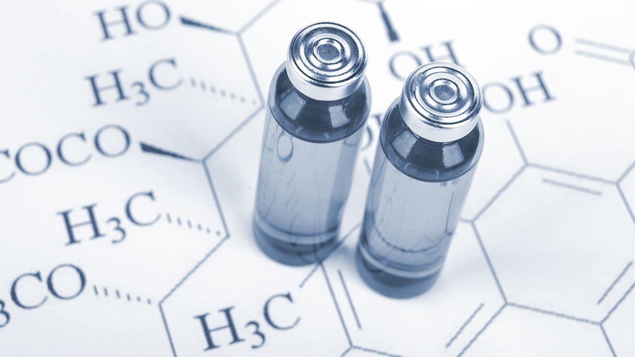 Molecular formula and vials | Image Credit: © Xuejun Li - © Xuejun Li/Stock.Adobe.com