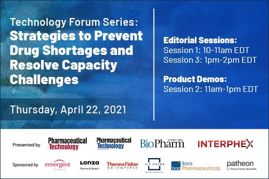 Technology Forum Series: Strategies to Prevent Drug Shortages and Resolve Capacity Challenges