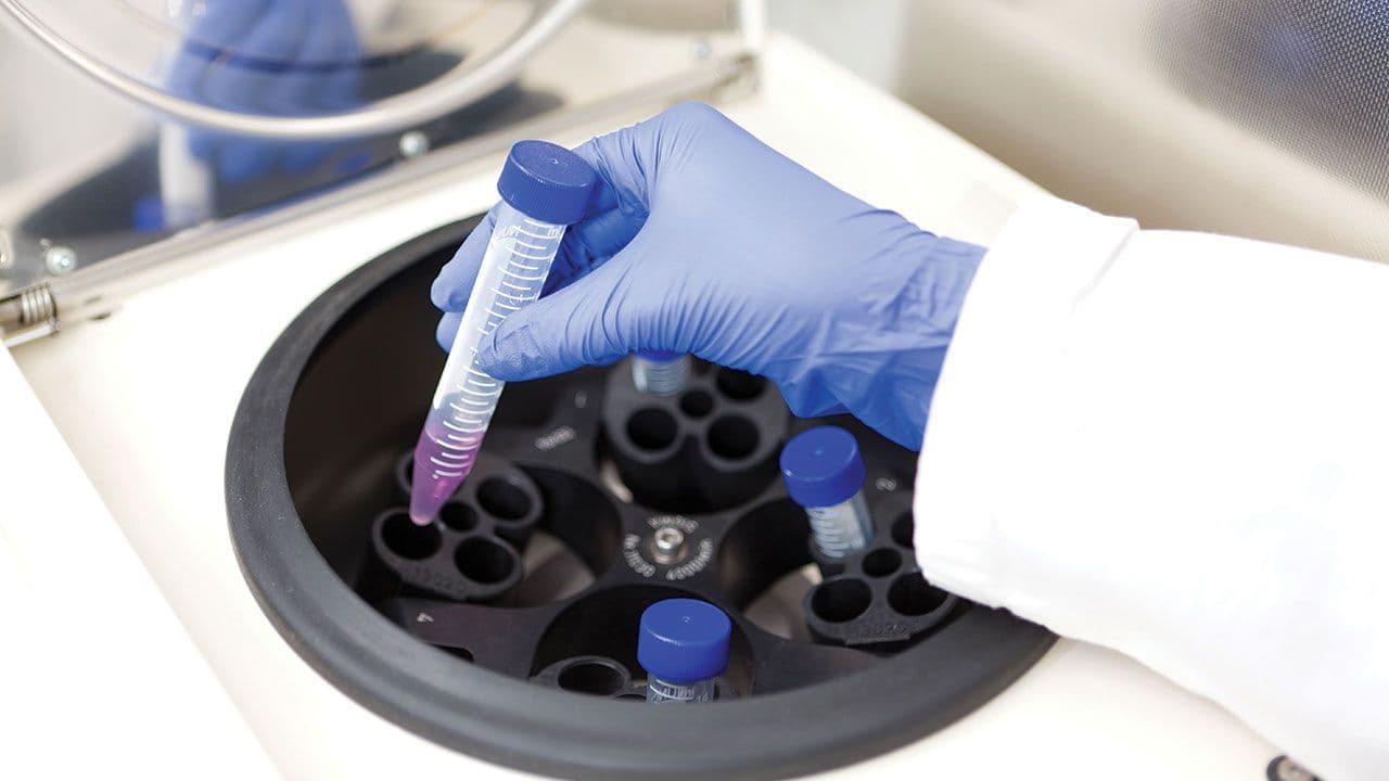 Scientist putting test tube into centrifuge | Image Credit: ©Vit Kovalcik - stock.adobe.com